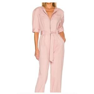 BB Dakota Steve Madden Pale Pink Utility Wide Leg Flying Private Jumpsuit Large